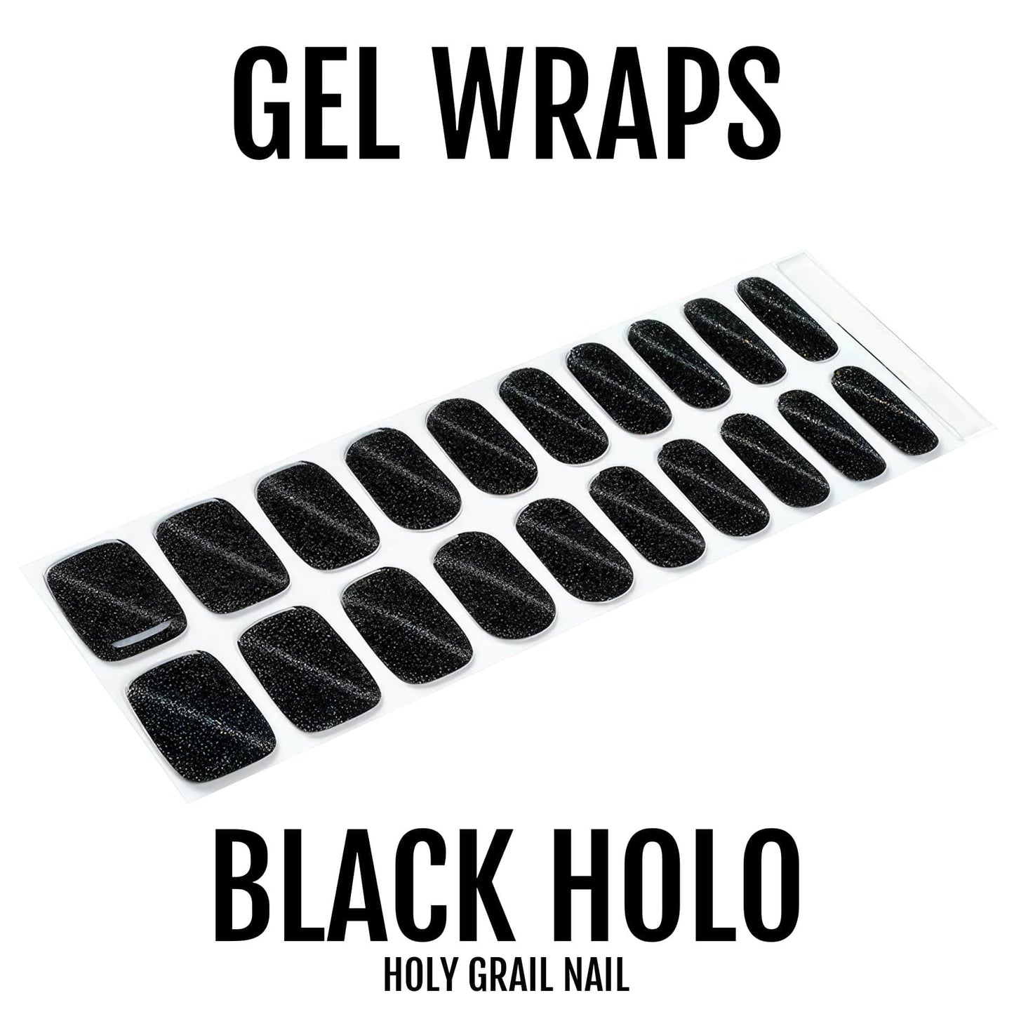 Holy Grail Nail Semi-Cured Gels Black Holo - Gels