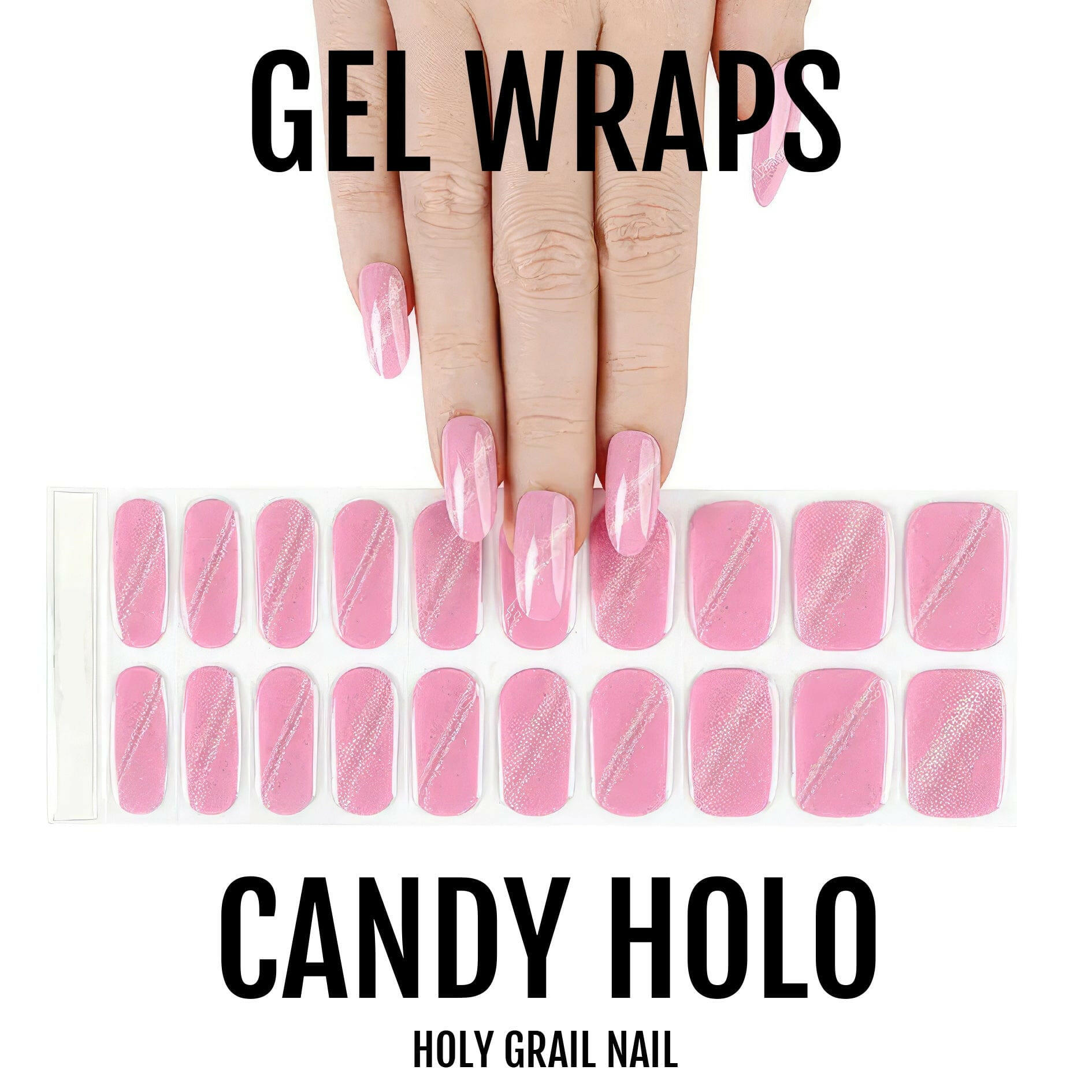 Holy Grail Nail Semi-Cured Gels Candy Holo - Gels, Shimmering Pink Gels, Holy Gels