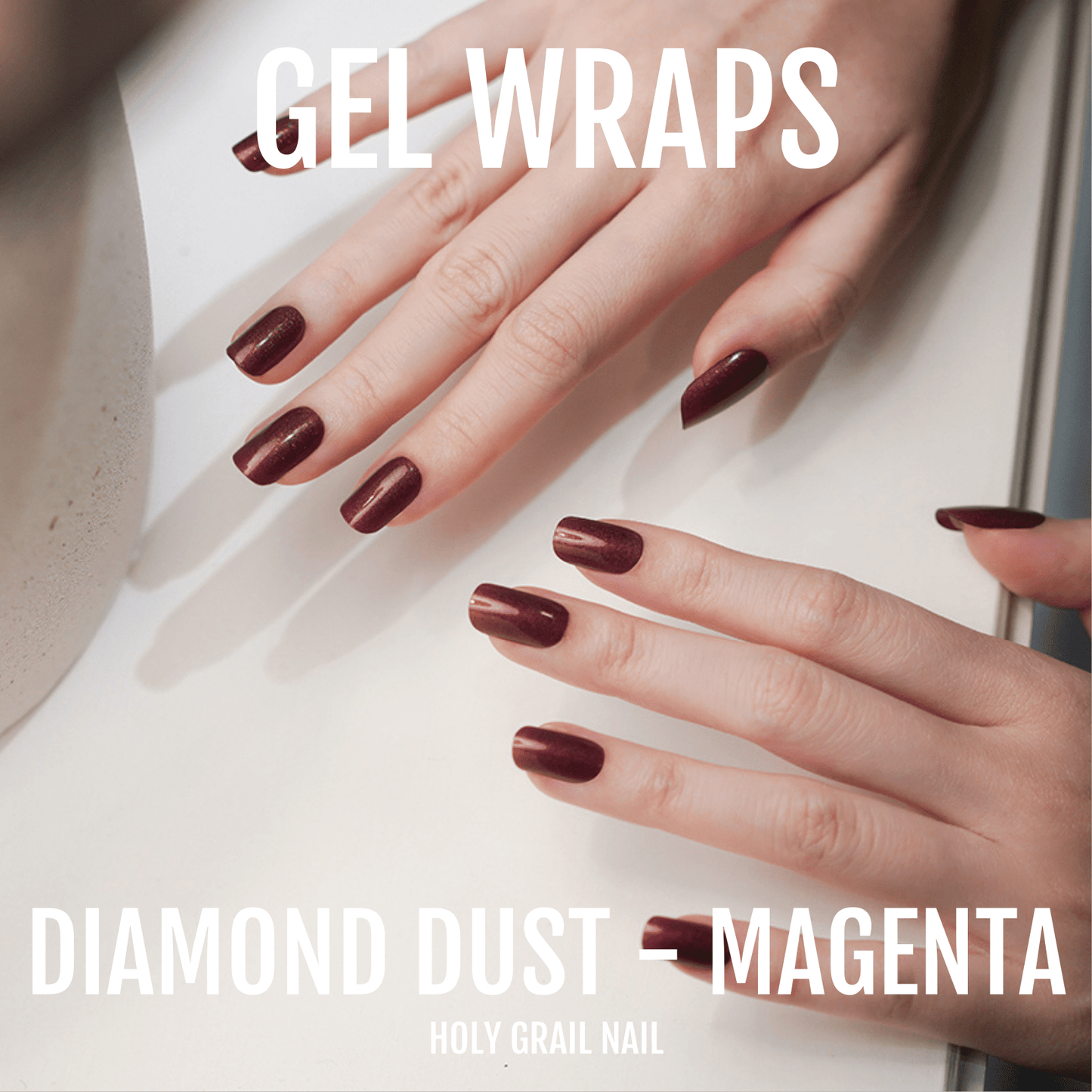 Holy Grail Nail Semi-Cured Gels Diamond Dust Magenta - Gels