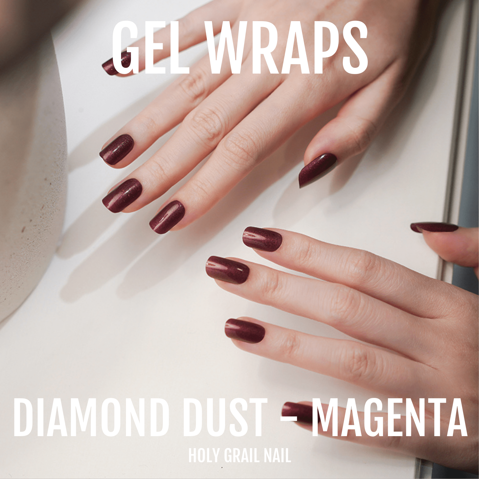 Holy Grail Nail Semi-Cured Gels Diamond Dust Magenta - Gels