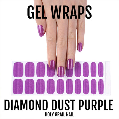 Holy Grail Nail Semi-Cured Gels Diamond Dust Purple - Gels, Grape Glitz Gels, Holy Gels, Periwinkle Glitter Gel, Hello Nails