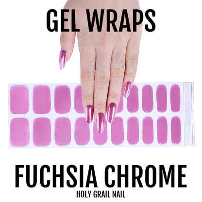 Holy Grail Nail Semi-Cured Gels Fuchsia Chrome - Gels, Purple Metallic Gel, Hello Nails
