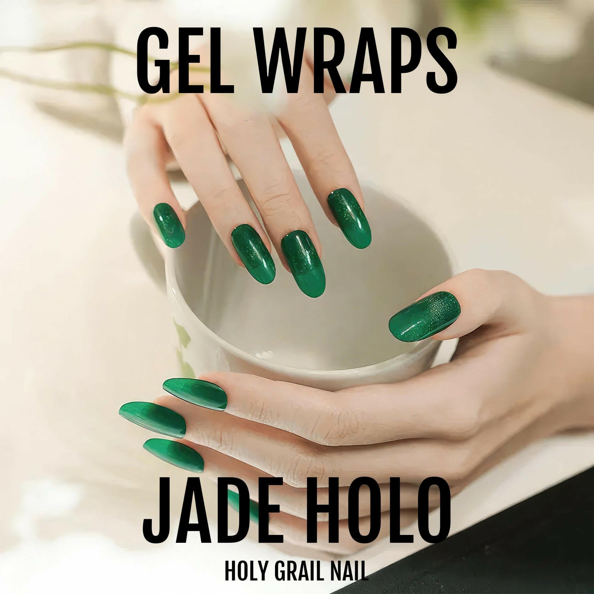 Holy Grail Nail Semi-Cured Gels Jade Holo - Gels