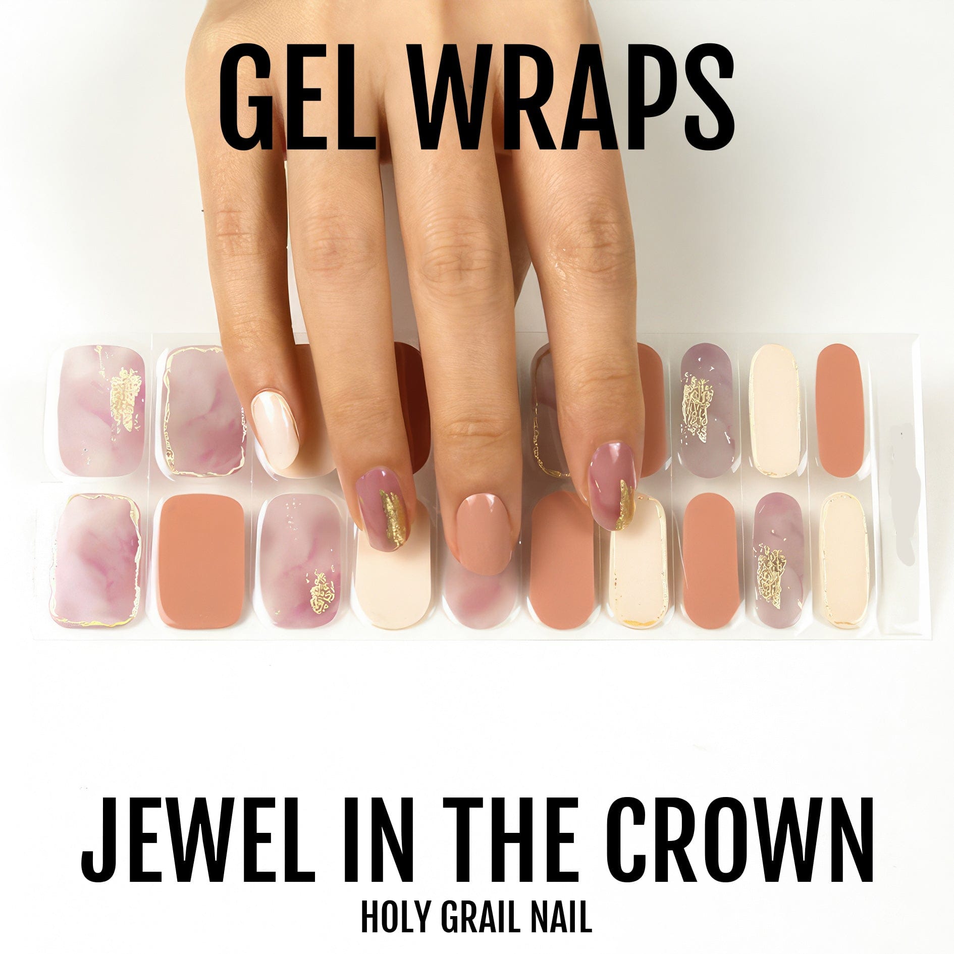 Holy Grail Nail Semi-Cured Gels Jewel In The Crown - Gels, Rose Quartz Gel, Hello Nails