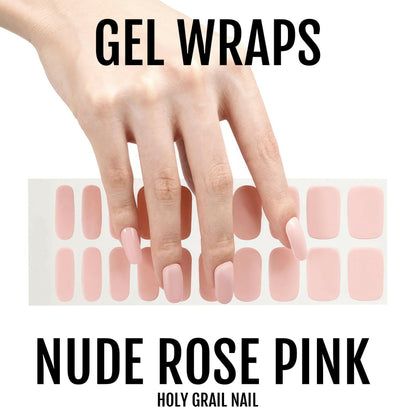 Holy Grail Nail Semi-Cured Gels Nude Rose Pink - Gels, Soft Blush Gels, Holy Gels, Bridal Pink Gel, Hello Nails