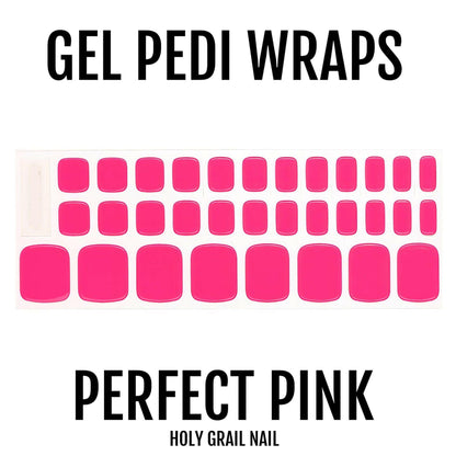 Holy Grail Nail Semi-Cured Gels Perfect Pink - Gel Pedi Wraps, Hot Pink Toes Gels, Holy Gels