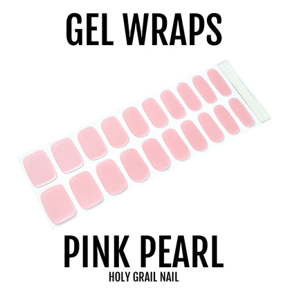 Holy Grail Nail Semi-Cured Gels Pink Pearl - Gels, Sheer Pink Glitz Gels, Holy Gels, Baby Pink Gel, Hello Nails