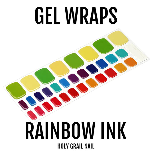 Holy Grail Nail Semi-Cured Gels Rainbow Ink - Gel Pedi Wraps