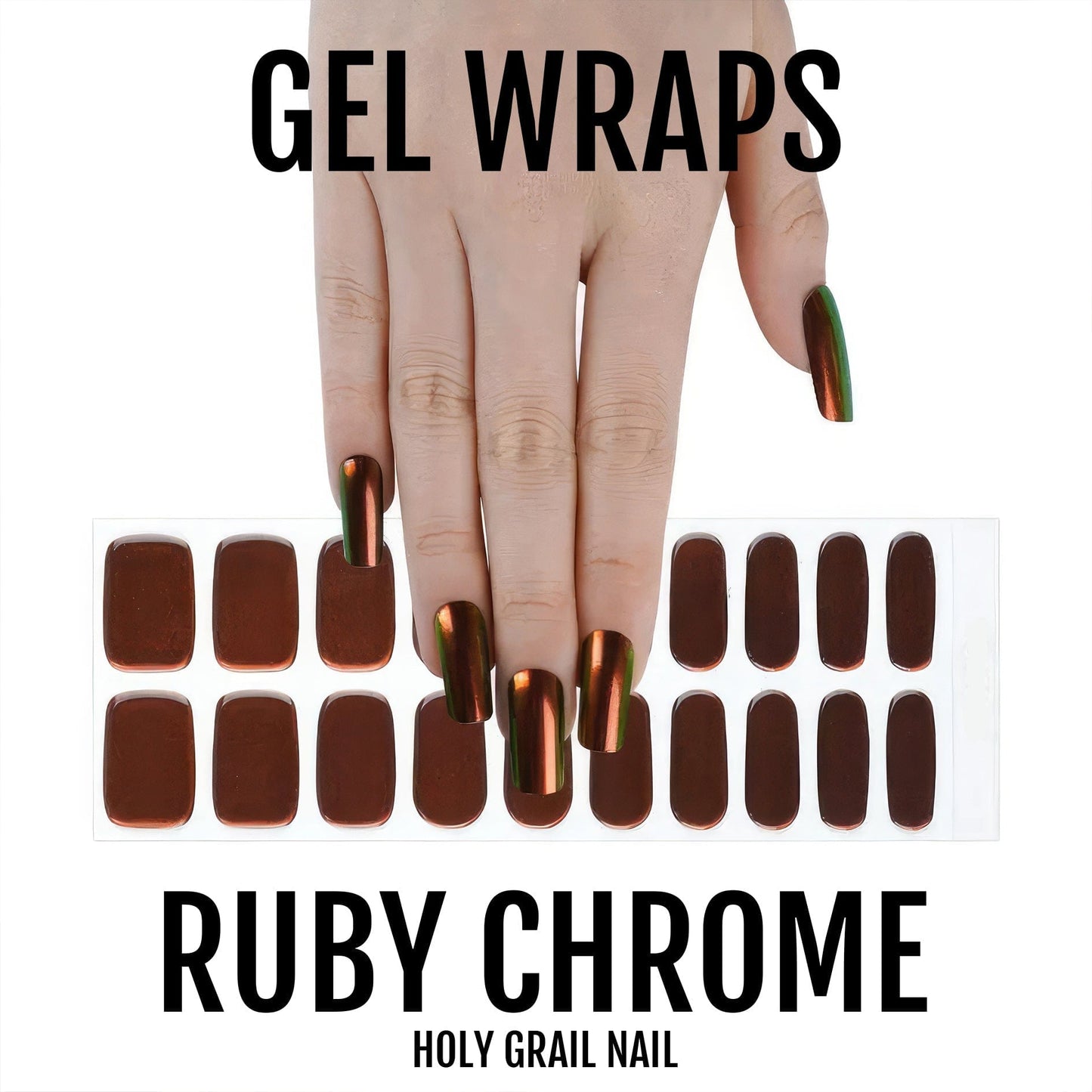 Holy Grail Nail Semi-Cured Gels Ruby Chrome - Gels