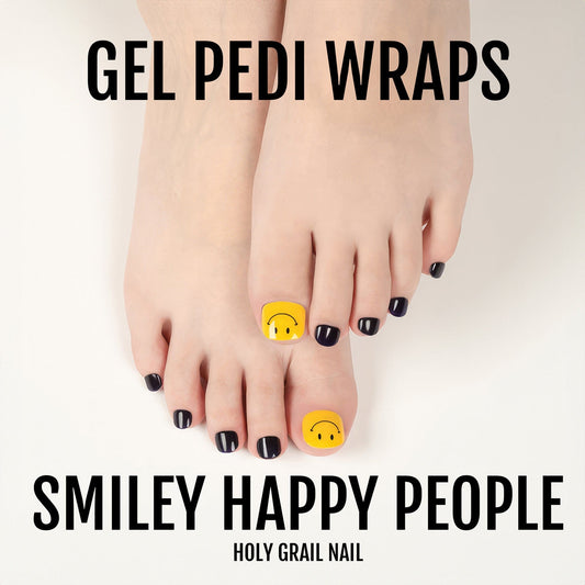 Holy Grail Nail Semi-Cured Gels Smiley Happy People - Gel Pedi Wraps