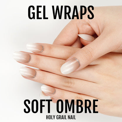 Holy Grail Nail Semi-Cured Gels Soft Ombre - Gels, Nude Ombre Glitz Gels, Holy Gels, Gloria Gel, Hello Nails