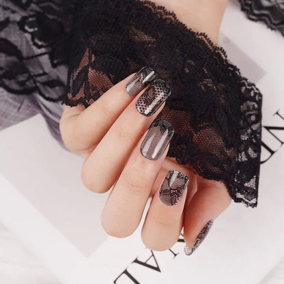 Holy Grail Nail Semi-Cured Gels Stockings - Gels, Black Lace Gel, Hello Nails