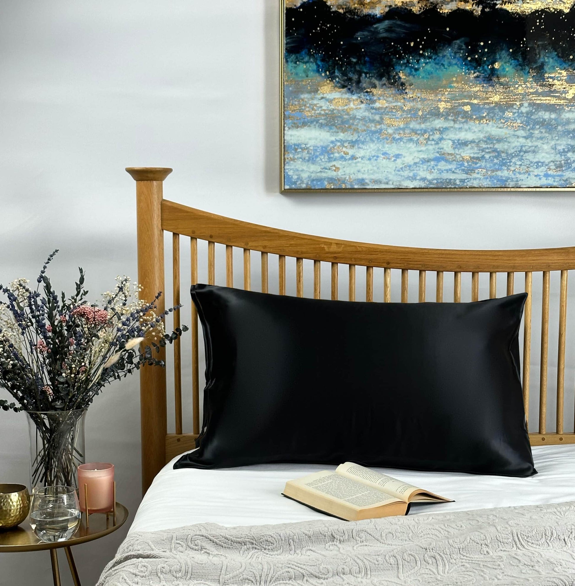 SILK LAB Silk Pillowcase Silk Pillowcase - Black