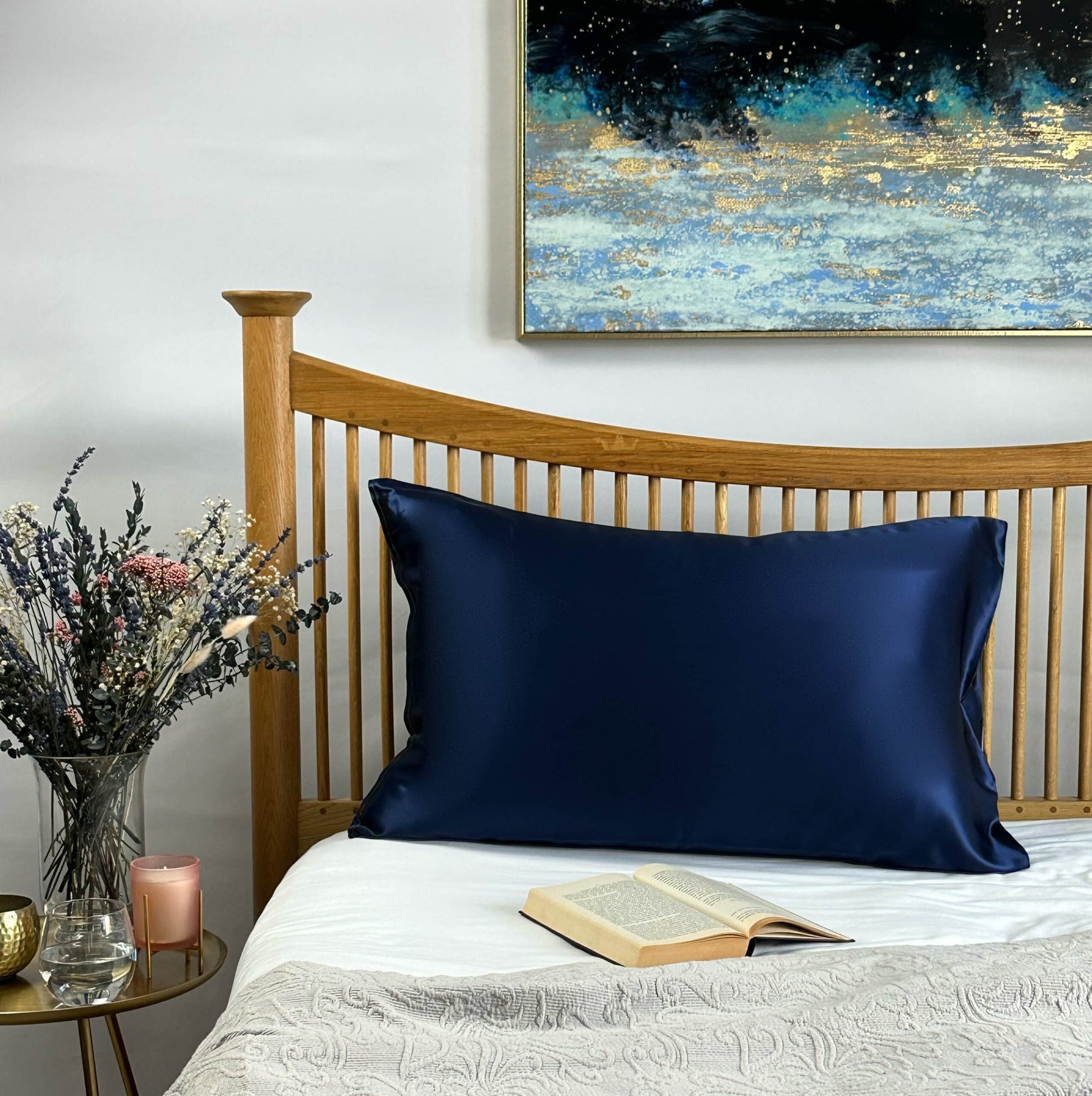 SILK LAB Silk Pillowcase Silk Pillowcase - Navy